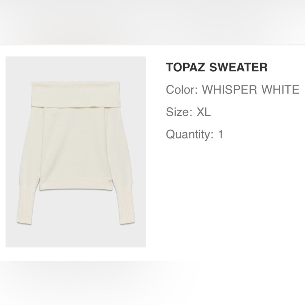 Aritzia Sunday Best Whisper Off-the-Shoulder Sweater